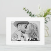 Invitation Cadre Simple Style Blanc Photo Save The Date (Debout devant)