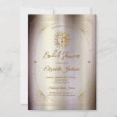 Invitation Cadre Soleil Céleste Magique (Devant)