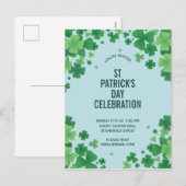 Invitation cadre trèfle minimaliste (Devant / Derrière)