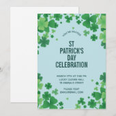 Invitation cadre trèfle minimaliste (Devant / Derrière)