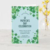 Invitation cadre trèfle minimaliste (Fleur jaune)