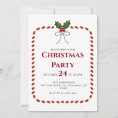 Invitation Cadre vert Dîner de Noël (Devant)