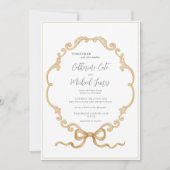 Invitation Cadre Vintage Budget Mariage élégant (Devant)