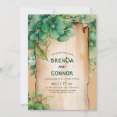 Invitation Cadre vintage Code QR St Patrick's Day mariage (Devant)