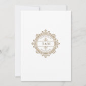 Invitation Cadre Vintage de luxe Monogramme Mariage islamique (Dos)