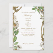 Invitation Cadre Vintage Mariage Daisies (Devant)