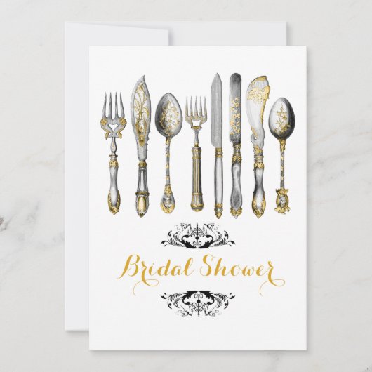 Invitation Cadre vintage pour le high tea (Devant)