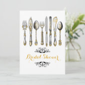 Invitation Cadre vintage pour le high tea (Debout devant)