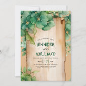 Invitation Cadre vintage, verdure St Patrick's Day mariage (Devant)