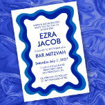 Invitation Cadre Wavy Frame Moderne Chic Bat mitzvah de barre<br><div class="desc">Carte parfaite pour annoncer un bat mitzvah, bar mitzvah ou une autre célébration juive ! Cadre ondulé fait main pour vous sur le côté avant! ENTIÈREMENT PERSONNALISABLE ! Cliquez sur "Personnaliser" ci-dessus pour modifier le texte. Cliquez sur "modifier à l'aide de l'outil de conception" pour ajuster les polices, les couleurs...</div>