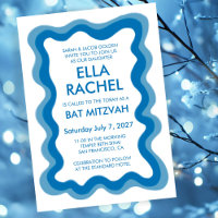Cadre Wavy Frame Moderne Chic Bat mitzvah de barre