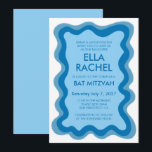 Invitation Cadre Wavy Frame Moderne Chic Bat mitzvah de barre<br><div class="desc">Carte parfaite pour annoncer un bat mitzvah, bar mitzvah ou une autre célébration juive ! Cadre ondulé fait main pour vous sur le côté avant! ENTIÈREMENT PERSONNALISABLE ! Cliquez sur "Personnaliser" ci-dessus pour modifier le texte. Cliquez sur "modifier à l'aide de l'outil de conception" pour ajuster les polices, les couleurs...</div>