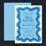 Invitation Cadre Wavy Frame Moderne Chic Bat mitzvah de barre<br><div class="desc">Carte parfaite pour annoncer un bat mitzvah, bar mitzvah ou une autre célébration juive ! Cadre ondulé fait main pour vous sur le côté avant! ENTIÈREMENT PERSONNALISABLE ! Cliquez sur "Personnaliser" ci-dessus pour modifier le texte. Cliquez sur "modifier à l'aide de l'outil de conception" pour ajuster les polices, les couleurs...</div>