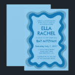 Invitation Cadre Wavy Frame Moderne Chic Bat mitzvah de barre<br><div class="desc">Carte parfaite pour annoncer un bat mitzvah, bar mitzvah ou une autre célébration juive ! Cadre ondulé fait main pour vous sur le côté avant! ENTIÈREMENT PERSONNALISABLE ! Cliquez sur "Personnaliser" ci-dessus pour modifier le texte. Cliquez sur "modifier à l'aide de l'outil de conception" pour ajuster les polices, les couleurs...</div>