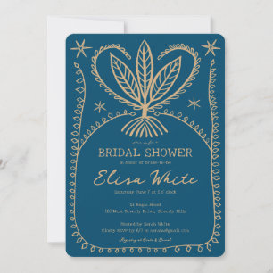 Invitation Cadre Whimsical Boho Elegant Fête des mariées PERS