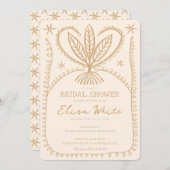 Invitation Cadre Whimsical Boho Elegant Fête des mariées PERS (Devant / Derrière)