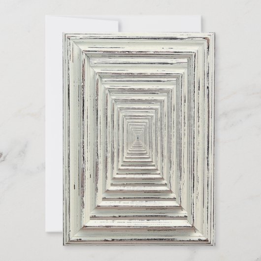 Invitation Cadres blancs Rustique Burlap Mariage Dîner de rép (Dos)