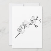 Invitation Cadres classiques Mariage d'orchidées blanches Enr (Dos)