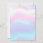 Invitation Cadres de ballons à pointes d'argent Holographique (Dos)