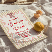 Invitation Cadres de Bow Peint à la main rayures Anniversaire