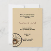 Invitation Cadres de brindilles de mariage occidental, bottes (Dos)