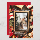Invitation Cadres de tableau de la marque de Noël (Devant / Derrière)