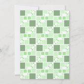 Invitation Cadres numériques modernes vert photo Anniversaire (Dos)