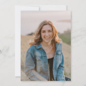 Invitation Cadres Or Luxe Diplôme Photo Personnalisé (Dos)