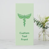 Invitation Caduceus avec feuilles (Debout devant)