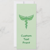 Invitation Caduceus avec feuilles (Devant)