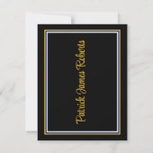 Invitation Caduceus Black & Gold Médicale School Graduation (Dos)