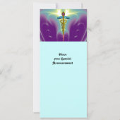 Invitation CADUCEUS bleu violet mauve améthyste blanc (Dos)