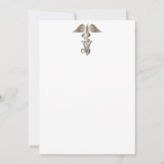 Invitation Caduceus vétérinaire (Devant)