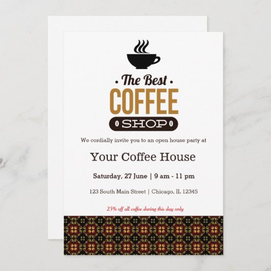 Invitation Café (Devant / Derrière)