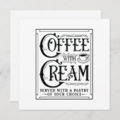 Invitation Café à la crème (Devant / Derrière)