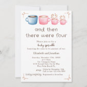 Invitation Café adorable Thème 2ème bébé fille saupoudrer (Devant)