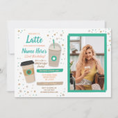 Invitation Café Anniversaire Café Latte Café Shopping Beans P (Devant)