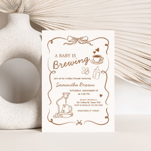 Invitation Café Baby est en train de brasser Baby shower