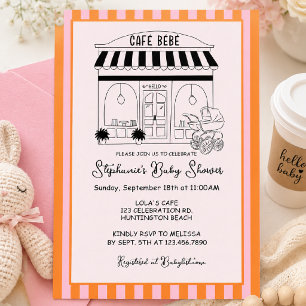 Invitation Café Baby Shower Paris Café Café Bébé