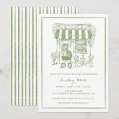 Invitation Cafe Bebe Baby Brunch Invite | Baby Shower (Devant / Derrière)