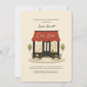 Invitation Cafe Bébé Baby Shower  (Devant)