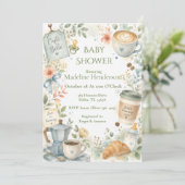 Invitation Cafe Bebe Baby Shower (Debout devant)