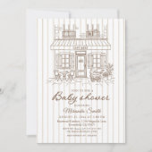 Invitation Cafe Bebe Baby Shower  (Devant)
