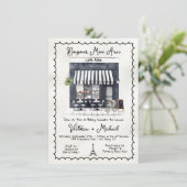 Invitation Café Bebe Baby shower Paris France Boutique devant (Debout devant)