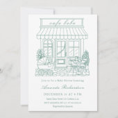 Invitation Cafe Bebe Bonjour Baby Shower (Devant)