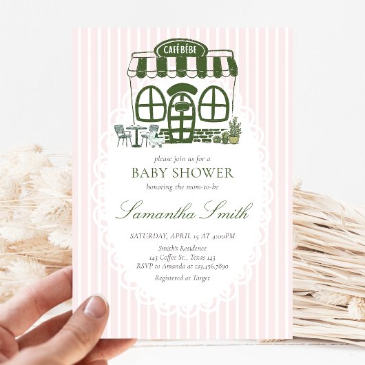 Invitation Cafe Bebe Fête de Naissance Café