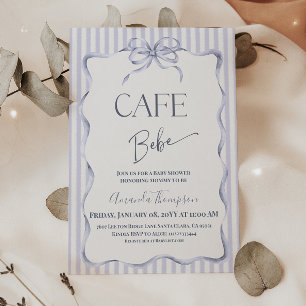 Invitation Cafe Bebe Garçon Arc-en-ciel Rétro Baby Shower