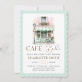 Invitation Café Bébé Paris Baby shower à thème (Devant)