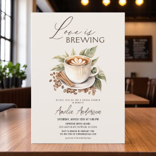 Invitation Café Boho Love brasse Fête des mariées