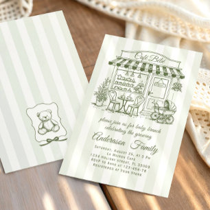Invitation Cafe Branché Bebe Café Français Baby Shower